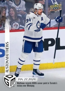 2023-24 Auston Matthews Upper Deck Game Dated Moments Limit to 599 #53 - Picture 1 of 2