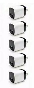 5x 1A USB Wall Charger Plug AC Home Power Adapter For Phone 5 6 Samsung Android - Picture 1 of 3
