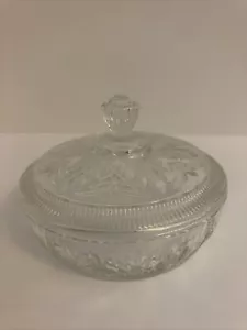 Vintage Nova Glass Candy Dish With Lid - Picture 1 of 8