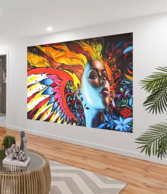 Canvas Painting Graffiti Street art  urban wall decor large  - image 1 of 3