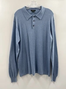 Suéter Harold Powell para hombre manga larga con botones Henley azul claro talla M - Imagen 1 de 8