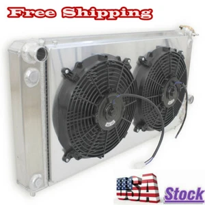 3Row Radiator&Fan For 86-05 (87 88 89 90 91 92 93 94 95 96 97) Chevy S10 LS Swap - Picture 1 of 8