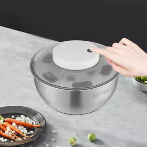 304 Electric Salad Spinner Fruit Vegetable Washer Dryer Vegetable Dehydrator - Picture 1 of 16