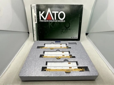 3 Kato N scale Gunderson MAXI-IV Double Stack Cars EMP TTX #732000 #106-6116 - Image 1 of 4