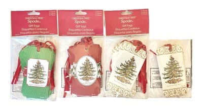 Etiquetas de presente de árvore de Natal Spode 39 peças decoração de embrulho de férias - Imagem 1 de 4