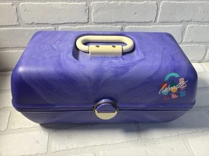 Caboodles Purple Rare Vintage 4 Tier With Mirror Clean  - Picture 1 of 8