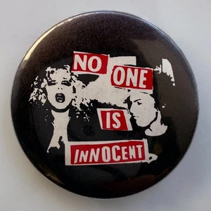 Vintage 70s SID VICIOUS & Nancy badge No One Is Innocent pin Sex Pistols button - Picture 1 of 2