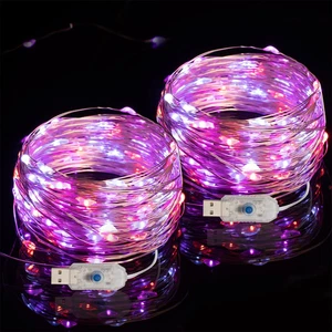 USB Plug-In Fairy Lights, 2 Pack 33Ft 100 Leds Mini String Lights with 8 Modes f - Picture 1 of 5