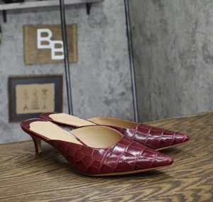 Lauren Ralph Lauren Womens Adrienne Mule Pumps Dark Raspberry Red 11B - Foto 1 di 11