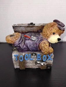 Bear Handyman Toolbox Decor Office, Garage. Gift. 5 Inch Figure. Super Detailed  - Picture 1 of 7