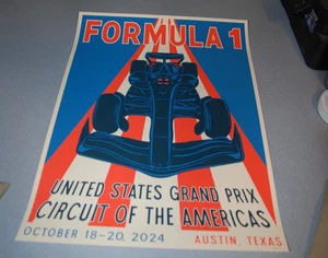 Formula 1 Austin Texas VIP Screen Print Poster Signed f1 race car Grand Prix US - Picture 1 of 2