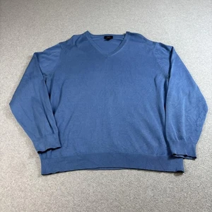 Brooks Brothers Pullover Herren 2XL Blau V-Ausschnitt Seide Baumwolle Leicht Academia - Bild 1 von 7