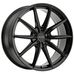 18x8 +40 Petrol P4B 5x4.5 Gloss Black Wheels (Set of 4) - Picture 1 of 2