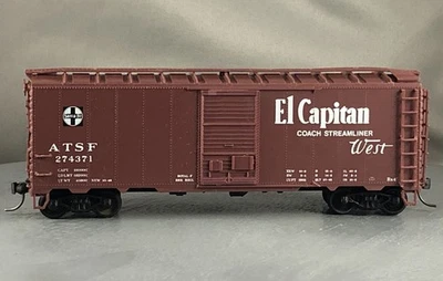 C & BT Shops - Santa Fe - 40' El Capitan Box Car # 274371 + Wgt w/ Kadees - Image 1 of 4