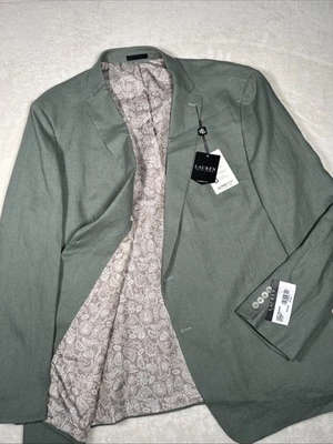 Lauren Ralph Lauren Linen Men’s Blazer Sports Coat Ultra Flex Men Sz 56L NWT - Image 1 of 4