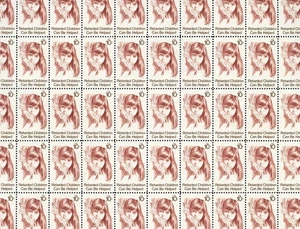 #1549 "Retarded Children" 10 CENT 1974 FULL MINT SHEET OF 50 STAMPS MNH OG - Picture 1 of 1