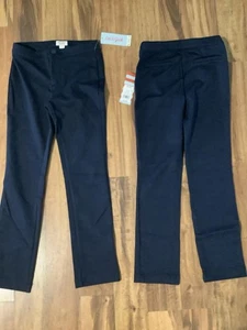 2 NWT Cat & Jack - Girls School Uniforms “KNIT”Straight Leg Navy Pants Sz 7 - Picture 1 of 2