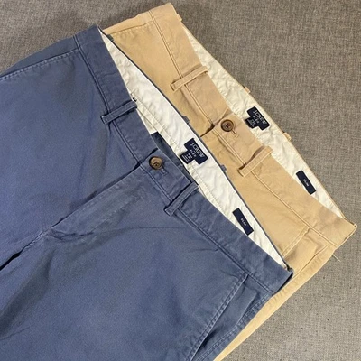 Lot of 2 J.Crew Flex Slim Fit Mens Pants W34 L30 Re-Imagined Blue Cotton Blend - Image 1 of 4
