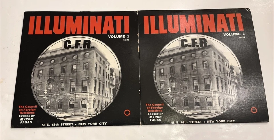 Rare ILLUMINATI C.F.R. Expose By Myron Fagan VOL 1&2 1967 Conspiracy Theory 2 LP - Imagem 1 de 3