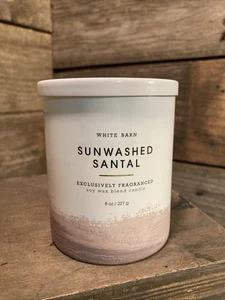 Bath & Body Works SUNWASHED SANTAL Duftkerze groß 8 Oz. NEU - Bild 1 von 3