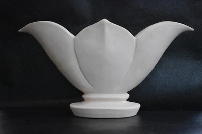 Fulham Pottery Constance Spry Unglazed Lotus Mantle Vase 14” - Image 1 of 4