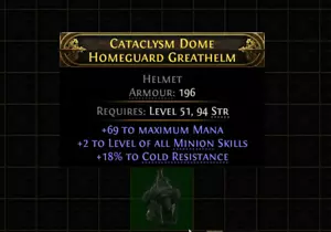 💥 Path Of Exile 2💥 Early Access💥Helmet Lv 51💥+2 Minion Skills + Mana - Picture 1 of 1