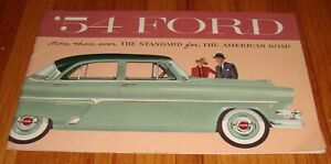 Oryginalna 1954 Ford Full Line Deluxe Broszura sprzedaży Mainline Crestline Customline