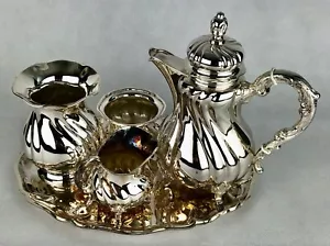 SERVICIO CAFÉ O MOCACA PLATA DE LEY 925 CHIPPENDALE ESTILO AÑOS 60/70 - Imagen 1 de 12