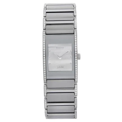 Rado Integral Steel Ceramic Diamonds Silver Dial Quartz Ladies Watch R20733122 - Image 1 of 4