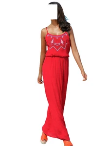 Alba Moda langes Strand Kleid rot Gr. 46 0518685907 - Bild 1 von 3