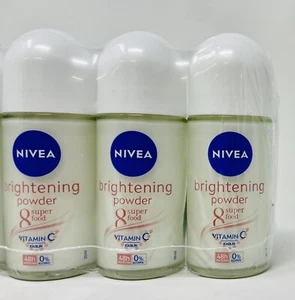 NIVEA brightening Powder Roll -On { 3PK } 0 Alcohol 48h protection 50 ml each - Picture 1 of 2