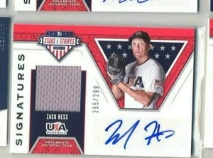 2019 panini Stars And Stripes USA Zack Hess Relic Auto #255/299 - Picture 1 of 2