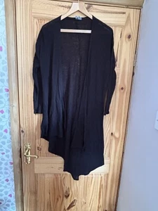 H&M DIVIDED Ladies Black Longer Length Lighter Weight Cardigan Size S - Picture 1 of 5