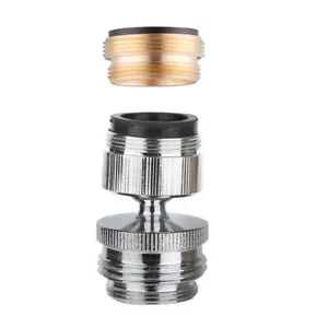 Faucet Adapter Swivel Aerator Adapter to Connect Multi-Thread Garden Hose Chrome - Picture 1 of 7