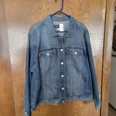 Chaqueta vaquera Maurices talla nueva con etiquetas 3X NUEVO lavado vintage Foto 1 de 3