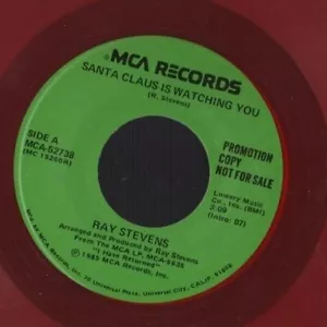 RAY STEVENS Santa Claus is Watching You 45 RECORD RED VINYL WAX PROMO - Picture 1 of 1
