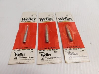 Кол-во шт. 3 WELLER PT07/TCP1 ПАЯЛЬНИК ЗАМЕНА НАКОНЕЧНИК "НОВЫЙ СТАРЫЙ ЗАПАС" - Изображение 1 из 4