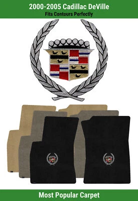 Tapetes dianteiros Lloyd Ultimat para Cadillac DeVille 00-05 com Cadillac Crest prata 2 - Imagem 1 de 4