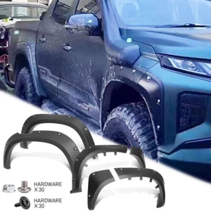 Pocket Style Black Fender Flares Wheel Arches for Mitsubishi Triton MR 2019-2023 - Picture 1 of 10