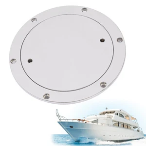 Inspection Deck Plate 6“ Round Boat Access Hatch Cover 316 Grade Stainless Steel - Picture 1 of 24