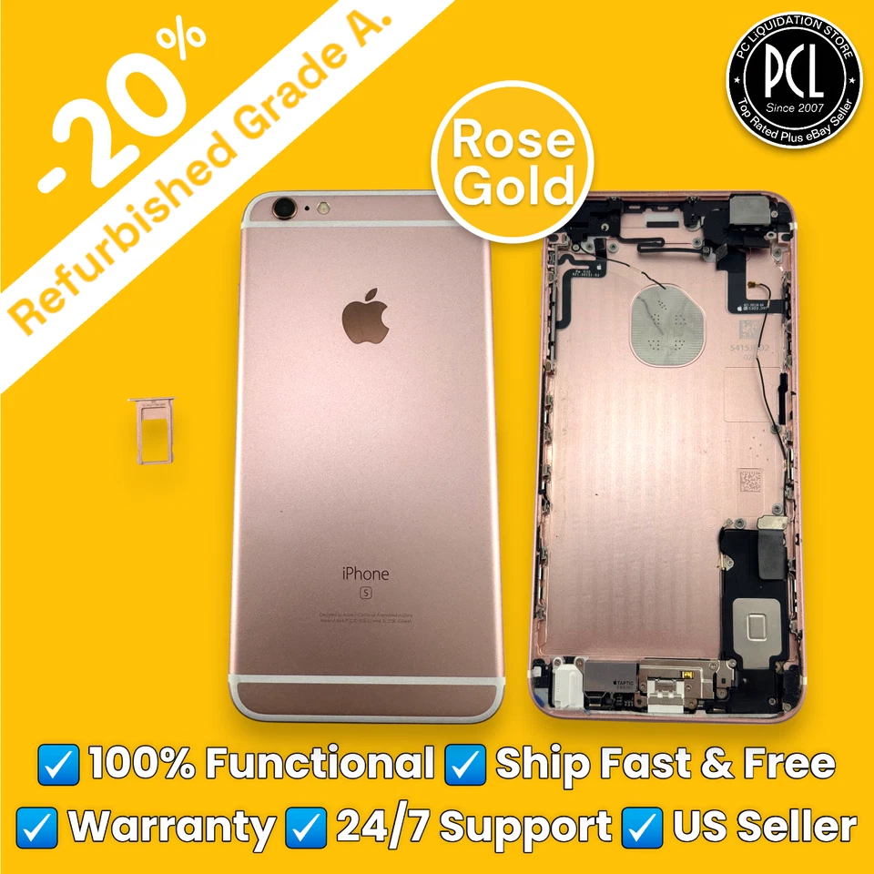 ✅ Carcasa trasera marco carcasa iPhone 6s Plus A1634 OEM carcasa・oro rosa rosa ✅ Foto 1 de 3