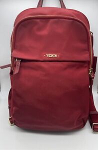 Tumi Voyageur Daniella Small Backpack Red Gold Zipper - FREE SHIPPING