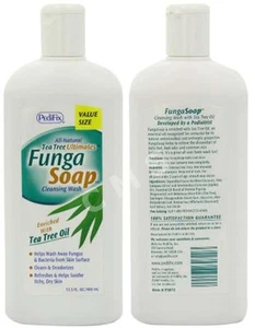 PediFix FungaSoap Tea Tree Ultimates Cleansing Wash 13.5oz Funga Soap VALUE SIZE