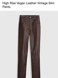 NEU MIT ETIKETT GAP VEGANE LEDERJEANS VINTAGE SLIM HIGH RISE GR. 18 BRAUN REISSVERSCHLUSS VORNE - Bild 1 von 9