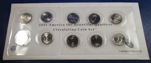 2011 America The Beautiful Quarters Kursmünzensatz P & D Prägestätten (02) - Bild 1 von 8