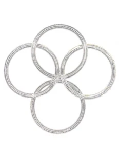 Anillos de plástico transparente y blanco de 12 piezas - para artes y oficios y hágalo usted mismo - Imagen 1 de 2