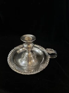 1800 Silver Plated Candle Holder - Picture 1 of 7