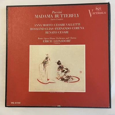 PUCCINI Madama Butterfly Anna Moffo Leinsdorf Rome Opera VIC-6100 3LP Set - Image 1 of 4