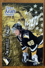 1995-96 Kraft Dinner 3.5x5 Card- #78 Jaromir Jagr - Pittsburgh Penguins