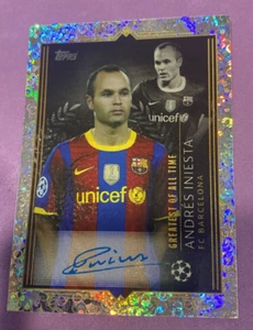 💥 TOPPS INIESTA AUTO #737 VOTE FOR THE GOAT BARCELONA UCL Stickers 2023 24 💥 - Imagen 1 de 1
